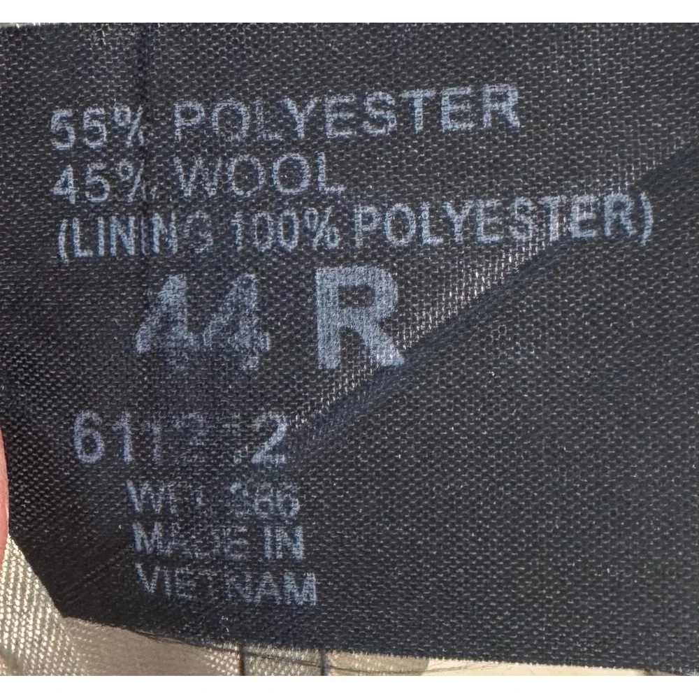 Haggar Men's Houndstooth Wool Blend Brown Tan Sport Coat 44R
